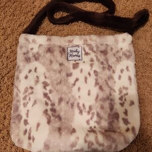 Minky Mamas Fuzzy And Soft Cream and Brown Women's Reversible Bag